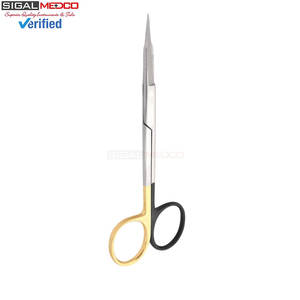 Tijeras Goldman Fox de 13 cm Rectas con Puntas de Carburo de Tungsteno, Tijeras Quirúrgicas y Dentales de Acero Inoxidable Afiladas - Product Image 5