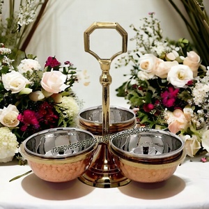 ชุดอุปกรณ์ทำจากสเตนเลสสตีลมี3ช่องสำหรับงานเลี้ยงร้านอาหารดีไซน์คลาสสิกทำด้วยมือคุณภาพพรีเมี่ยม - Product Image 6