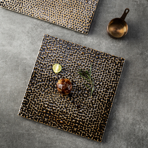 YAYU 2025 – Assiette de service rustique tendance marron mat pour sashimi, vaisselle en céramique pour <span class=keywords><strong>restaurant</strong></span> japonais Omakase, plat de présentation en porcelaine - Product Image 2