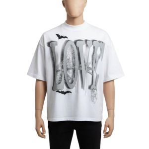 T-shirt Homme Oversize à Manches Tombantes, Coupe Boxy, Imprimé Graphique, Broderie Effet Vieilli, DTG, Fabrication OEM Personnalisée, Style Streetwear - Product Image 3