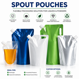 PROLINE Super Hot Sale Custom Gravure Printed Moisture Proof Laminated Aluminum PET/PA/PE Plastic Bottom Spout Stand Pouch for - Product Image 1