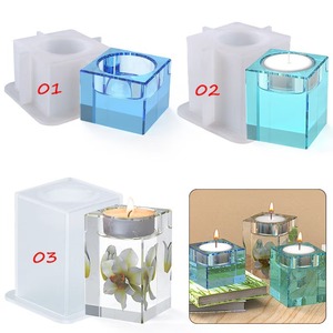 Antique Blue Resin Blessed Heart <b>Tea</b> <b>Light</b> Candle Holder Elegant Lantern Home Decoration for Christmas Wood Candle Holders - Product Image 2