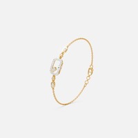 Bracelet unisexe de créateur avec 30 diamants de 0,27 ct, taille radiant minimaliste, clarté VVS/VS, certifié IGI, en or 9 carats jaune, blanc ou rose