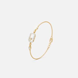 Bracelet de créateur minimaliste avec diamant radiant de 0,27 ct en or jaune, blanc et rose 9 carats - Product Image 3