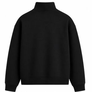 เสื้อสเวตเชิ้ตคอตั้งแบบซิป ¼ ตัวสำหรับผู้ชาย แขนยาว ผ้าฟลีซ สไตล์ลำลอง สตรีทแวร์ รับผลิตแบบ OEM ODM ขายส่ง - Product Image 2