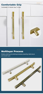 Poignées et boutons de meubles en zinc au design moderne de haute qualité Courrier emballé pour chambre salon cuisine armoires de salle de bain - Product Image 3