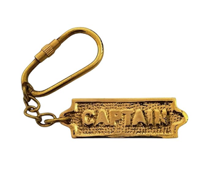 Llavero de latón vintage con placa de capitán náutica, accesorio de regalo coleccionable - Product Image 4