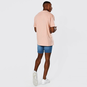 Shorts en jean décontractés bleu classique OEM de haute qualité en coton avec logo personnalisé, coupe ample pour hommes, prix abordable, fabrication OEM - Product Image 6