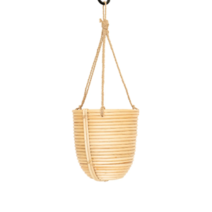 Pot suspendu élégant et minimaliste en jacinthe d'eau, panier à plantes tressé biodégradable pour chambre, bureau et jardin intérieur, fabriqué au Vietnam - Product Image 2