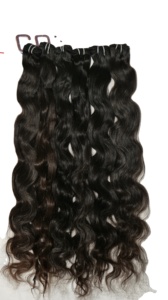Sin procesar Virgen indio sedoso negro Bodywave One Doner Bundles Natural recto onda profunda sin desprendimiento humano crudo barato - Product Image 6