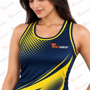 <b>Womens</b> Sublimated Workout Tank Top Custom Printed <b>Sleeveless</b> Gym Running Fitness Training Sports <b>Shirt</b> Breathable Lightweight - Product Image 6