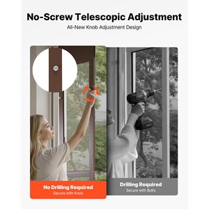 Porta per Cani Regolabile in Altezza per Vetro Scorrevole 75 7/8 80 11/16, Telaio in Lega di Alluminio con Design a Serratura e Cerniere Girevoli - Product Image 3