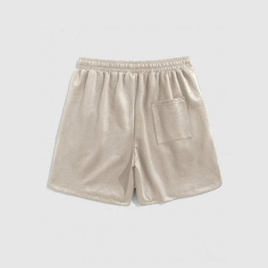 Conjunto de camiseta y pantalones cortos de algodón de color sólido para hombre, cuello redondo, ropa informal de verano, transpirable. - Product Image 4