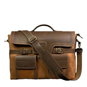 Stylish Men's High Quality Genuine Leather Office Bag Custom Logo <b>Lock</b> Multipurpose Business Crossbody for Professionals OEM - Product Image 3