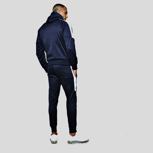 Conjunto Deportivo para Hombre, Directo de Fábrica, Color Azul Marino, Sudadera con Capucha y Pantalones de Poliéster, Corte Regular - Product Image 2