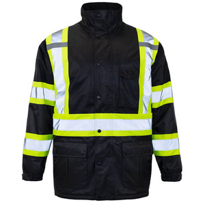 Chaqueta de seguridad de alta visibilidad con diseño personalizado para ropa de trabajo, fabricada en Pakistán, para venta en línea a bajo precio. - Product Image 2