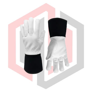 Guantes de Soldadura Negros Resistentes a Desgarros, Cortes, Fuego y Calor, Antiestáticos, de Cuero de 11 oz, Resistentes y Duraderos para Trabajo Pesado - Product Image 4