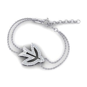 925 Sterling <b>Silver</b> CZ Swallow Bird <b>Charm</b> Double Chain <b>Bracelet</b> <b>for</b> Women Fashion Jewelry Elegant Fashion <b>Bracelet</b> <b>for</b> Casual - Product Image 3