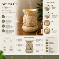 Diffuseur d'huiles essentielles électrique en céramique tendance et dernier cri |   Diffuseur d'huiles essentielles artisanal pour l'aromathérapie, décoration de spa à domicile