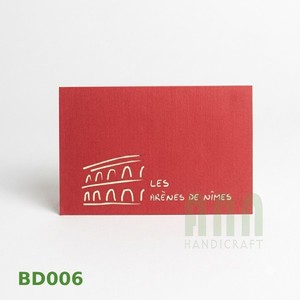 Carte de vœux carrée en papier kraft découpée au laser 3D personnalisée Colosseum, haute qualité, style Amour/Japandi Europe, impression UV thermique 4 couleurs - Product Image 5