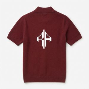 Pull en maille blanc sans logo, 100 % acrylique/coton, respirant et à séchage rapide, à manches courtes pour homme - Product Image 3