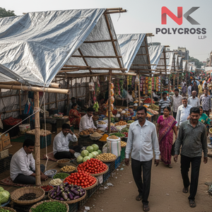 Bâche de protection pour stand d'exposition, résistante au vent et à l'eau, en tissu laminé imperméable, fournisseur de bâches pour stands de vente au détail - Product Image 3