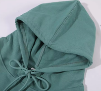 Sweat à capuche épais de haute qualité 300 g/m² en molleton polyester/coton, coupe classique, couleur unie, hiver, épaules tombantes, sans cordons, pour homme