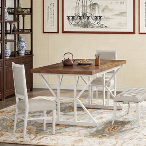 Tavolo da Pranzo Moderno Rettangolare con Piano in Pietra, Arredamento per Casa, Appartamento o Villa - Product Image 1