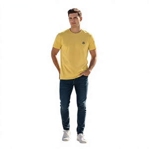 T-shirt Homme Coupe Droite 100% Coton Peigné Col Rond Anti-Boulochage Grammage Lourd 180 Grammes Tissu Manches Courtes - Product Image 5