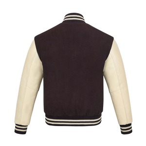 Veste universitaire en toile d'hiver avec broderie personnalisée du logo du fabricant OEM, col montant en laine de haute qualité, chaude - Product Image 2