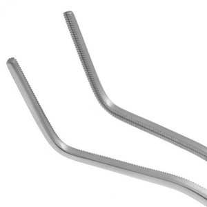 Pince à artères rénales 7-1/2 pouces à dents longitudinales courbées en acier inoxydable, instrument chirurgical vasculaire - Product Image 4