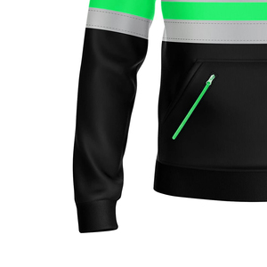 Sweat à capuche haute visibilité réfléchissant pour hommes, vêtements de travail de sécurité, fournisseur avec logo et taille personnalisés, prix avantageux - Product Image 5