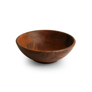 Tazón de Servir de Madera de Acacia Hecho a Mano de Lujo, Tazón de Madera Natural para Ensalada o Arroz, Vajilla Decorativa para Mesa, Venta al Por Mayor - Product Image 1