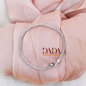 Premium Lab Grown Diamond Line <b>Bracelet</b> for Women Sparkling Round Diamond Fine Jewelry Elegant Bridal Gift Everyday - Product Image 5
