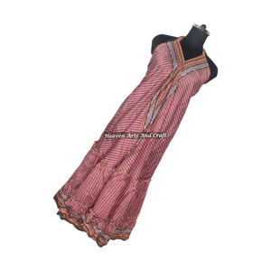 Colección de Verano 2026 de Ropa Femenina Estilo Hippie Boho, Vestido Largo de Seda Sari Vintage, Elegante Vestido de Noche sin Mangas para Damas - Product Image 4
