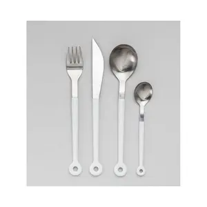 皇家切片机勺叉，带陶瓷手柄装饰西式餐具套装，适用于任何正式或非正式场合