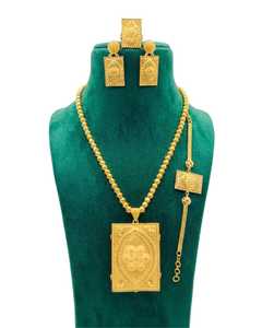 Juego de Collares de Lujo Hechos a Mano de Alta Calidad, Chapados en Oro, de Cobre y Latón, de 4 Piezas, para Mujer, Regalo de Compromiso, Aniversario, Boda - Product Image 2