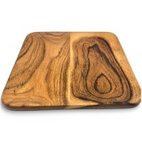 Plateau de service en bois artisanal à deux compartiments |   Planche de service pour collations, sauces et apéritifs 6 x 6 pouces