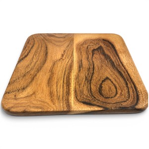 Bandeja de Servir de Madera Hecha a Mano con Dos Compartimentos |   Tabla para servir bocadillos, salsas y aperitivos de 6 x 6 pulgadas - Product Image 4