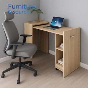 Contemporary & Durable <b>Foldable</b> MDF <b>Desk</b>-High Standard OEM/ODM with Storage Cabinet for Modern Apartments Vietnam - Product Image 2