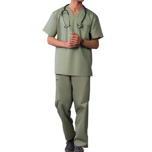 New Latest Design 2025 Durable and Comfortable OEM Medical Regular <b>Scrub</b> Men <b>Scrubs</b> Comfortable Jogger <b>Scrubs</b> <b>Set</b> for Men's - Product Image 2