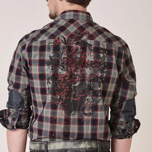 Chemise à carreaux boutonnée pour homme, en coton respirant, chemise décontractée de bureau, fabricant OEM, marque privée - Product Image 6