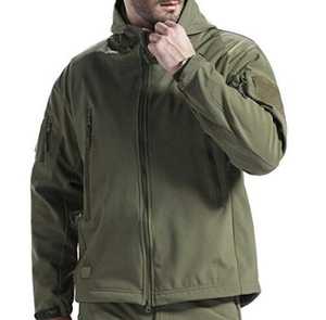 <b>Men's</b> bomber Fleece Jacket Windproof Polyester Material Regular Fit Autumn Workwear Style Zipper Closure Solid Color - Product Image 1