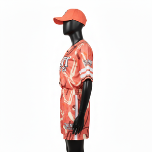 ชุดเบสบอลหญิง ผ้าโพลีเอสเตอร์ตาข่ายคุณภาพสูง 150 GSM ระบายความชื้นได้ดี พิมพ์ลายแบบ Sublimation ชุดสำหรับผู้หญิง - Product Image 3