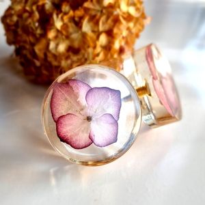 ลูกบิดลิ้นชักเรซิ่นรูปดอกไฮเดรนเยียสีชมพู ดีไซน์เรียบง่ายสไตล์ยุโรปสมัยใหม่ เป็นมิตรกับสิ่งแวดล้อม - Product Image 3