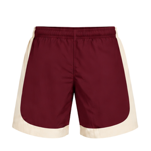 <b>Burgundy</b> Neutral Panel Sports <b>Shorts</b> Lightweight Quick Dry Elastic Waist Running Training Gym Athletic Custom Team Performance - Product Image 2