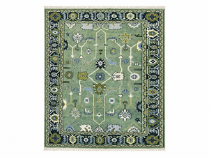 Tapis en laine fait main vert, tapis vintage à motifs floraux, tapis noué à la main de style persan, grand tapis de salon, tapis bohème doux et luxueux - Product Image 6