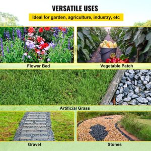 Heavy Duty 5.8oz Landscape <b>Fabric</b> Garden <b>Netting</b> 3ft X 300ft Black Weed Barrier Cover Mat Woven Grass Control Geotextile Garden - Product Image 6