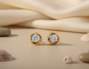 ต่างหูทอง 14k ลายวน ประดับเพชร VVS1 คุณภาพสูง ทรงแฟนซี ดีไซน์ทันสมัย เหมาะเป็นของขวัญแต่งงาน สำหรับผู้หญิง ได้รับการรับรองจาก IGI - Product Image 1