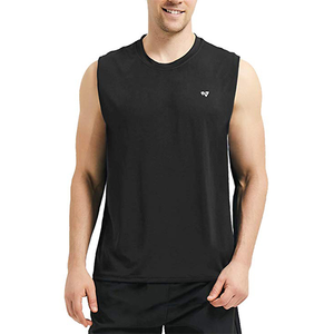 Camiseta sin mangas deportiva de punto 100% nailon para hombre, precio bajo - Product Image 1